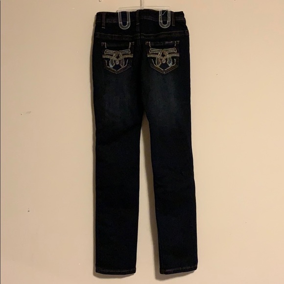 Seven 7 Dark Blue Skinny Jeans - Girl’s Size 8 - Picture 3 of 5